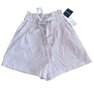 Forever21 High Waisted Pin Striped Shorts With Tie Belt Size Medium